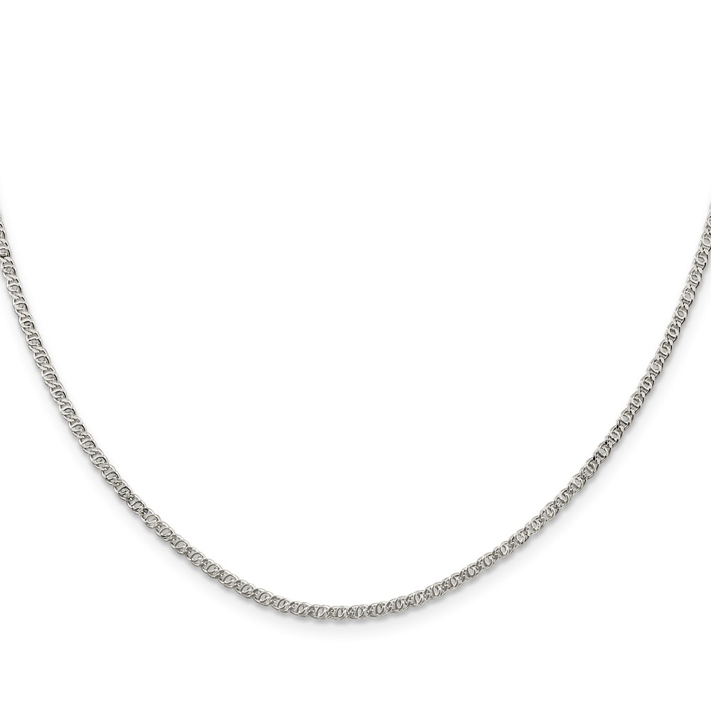 Sterling Silver 2mm Fancy Anchor Pendant Chain - Image 2