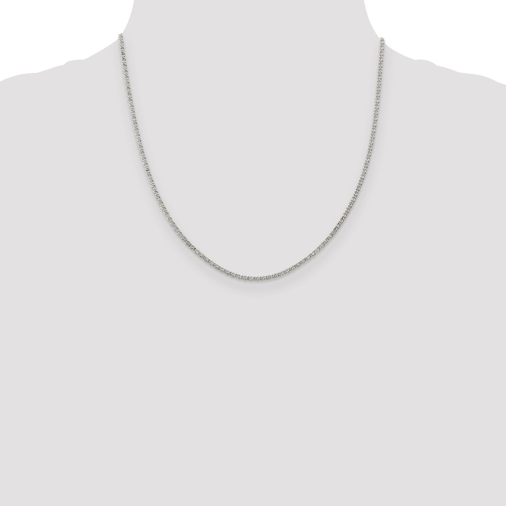 Sterling Silver 2mm Fancy Anchor Pendant Chain - Image 4